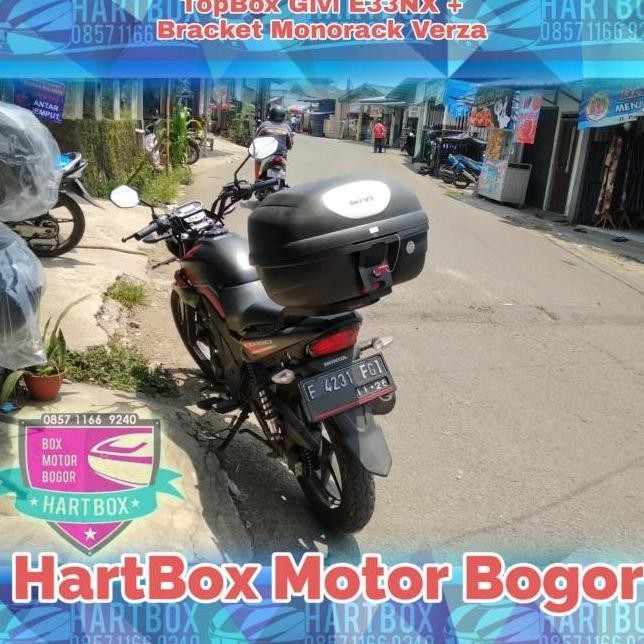 PAKET LENGKAP BOX MOTOR GIVI E33NX BRACKET HONDA VERZA CB150 BOX E33 N