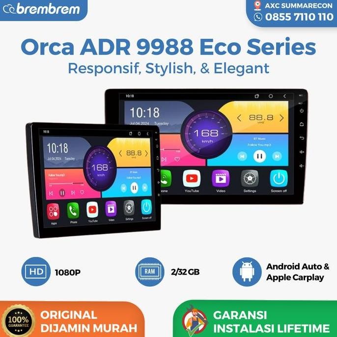NEW ORCA ADR 9988 ECO SERIES - HEAD UNIT ANDROID Head Unit Android ORCA AD
