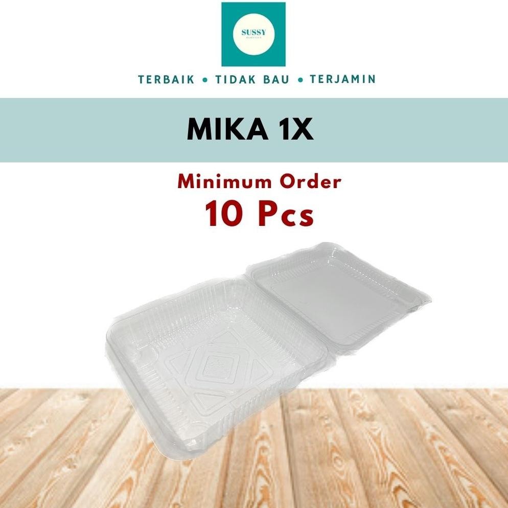 PLASTIK MIKA KUE UKURAN 1X JUMBO / MIKA KOTAK MAKANAN BESAR / BOX MIKA KUE BOLU BESAR