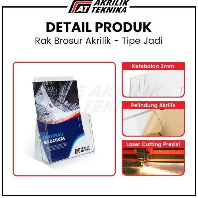 

READY RAK / TEMPAT BROSUR / TEMPAT DISPLAY BROSUR AKRILIK DISPLAY UKURAN A4