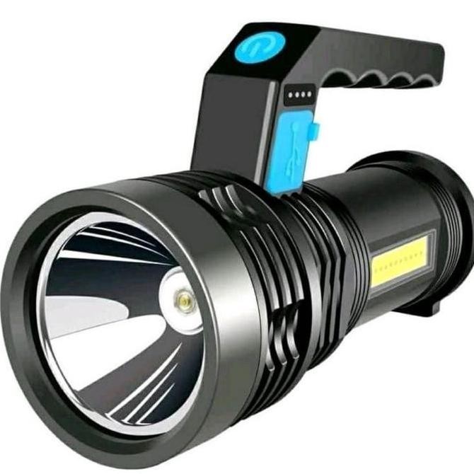 Senter LED + COB Jarak Jauh Super Terang / Senter Tangan Senter Genggam LED COB / USB CAS