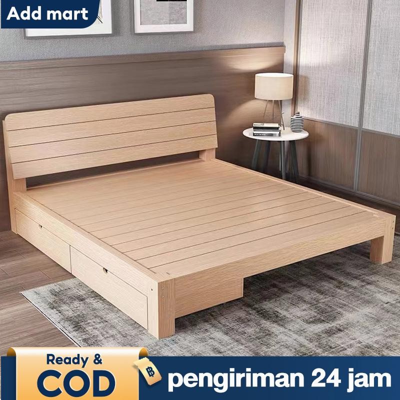 Ranjang Dipan Lantai Kayu Divan Tempat Tidur Dipan Sandaran Tempat Tidur Kayu Asli Dipan Low Divan M