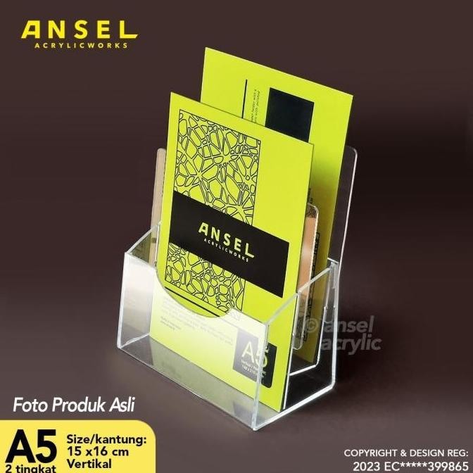 

NEW TEMPAT BROSUR AKRILIK 2 TINGKAT - A5 V - DISPLAY TIPE E 2 SUSUN