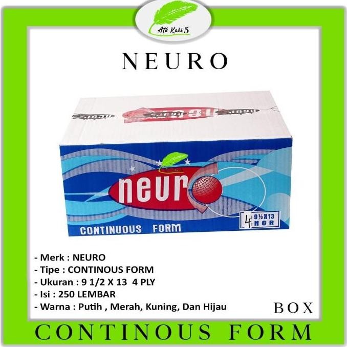 

TERBARU - NEURO - Continous Form K 4 Ply 9 1/2 x 13 - Folio - NCR