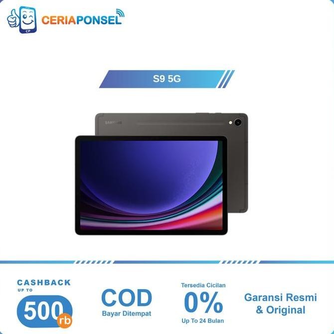 BEBAS ONGKIR - Samsung Galaxy Tab S9 5G  Android 13, One UI 5.1 Garansi Resmi