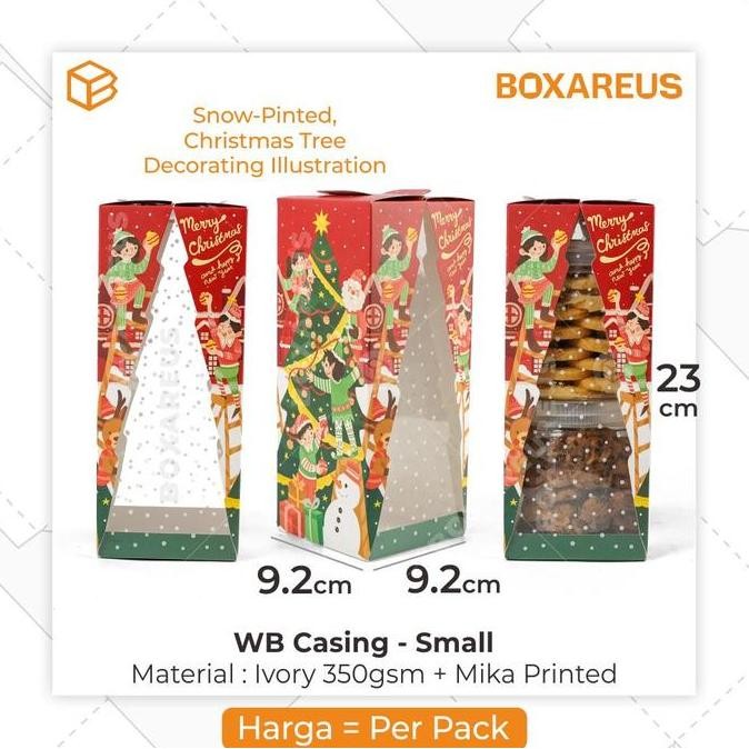 

TERLARIS - Box Natal Hampers Packaging Dus Toples Jar Christmas Cookies | WB Casing Small