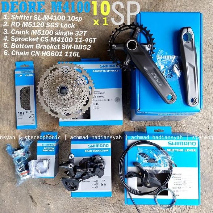 Groupset 10Speed Deore 1X10Sp Groupset Deore Single Sprocket 11-46T