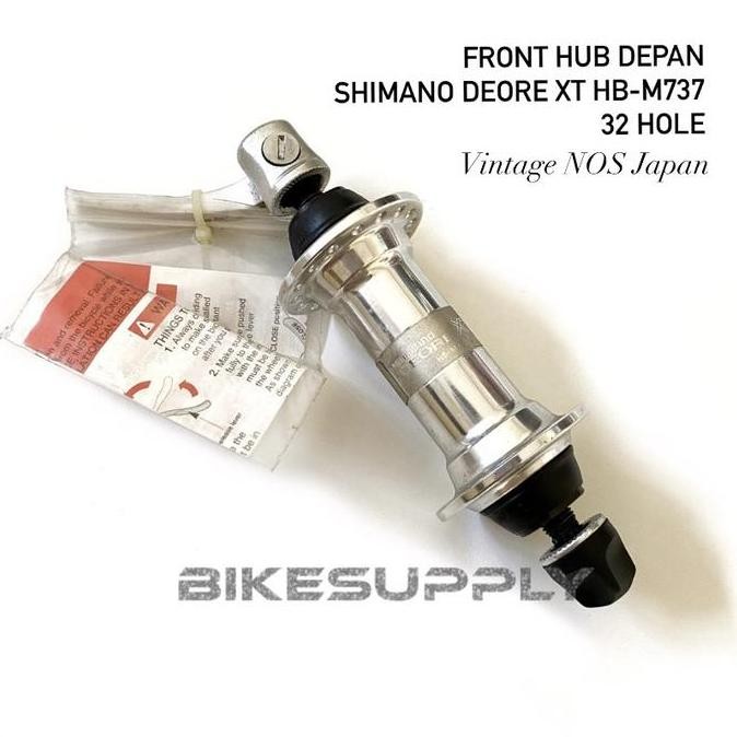 Front Hub Depan Sepeda Merk Shimano Deore Xt Parallax M737 Lubang 32 H / 36 Hole (32H /36H) Japan Vi