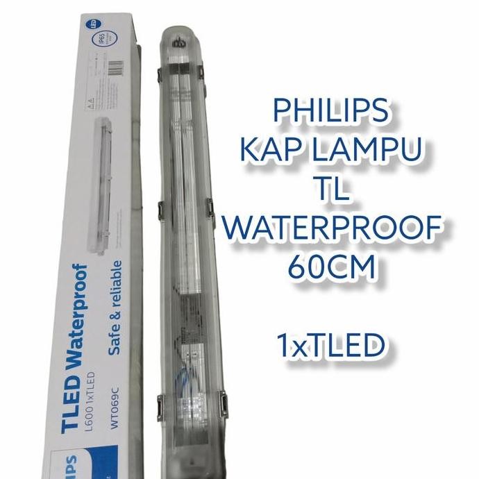 Philips Kap Lampu Wt069C Tcw060 Waterproof Tl 1X18W 60Cm Led 1X8W