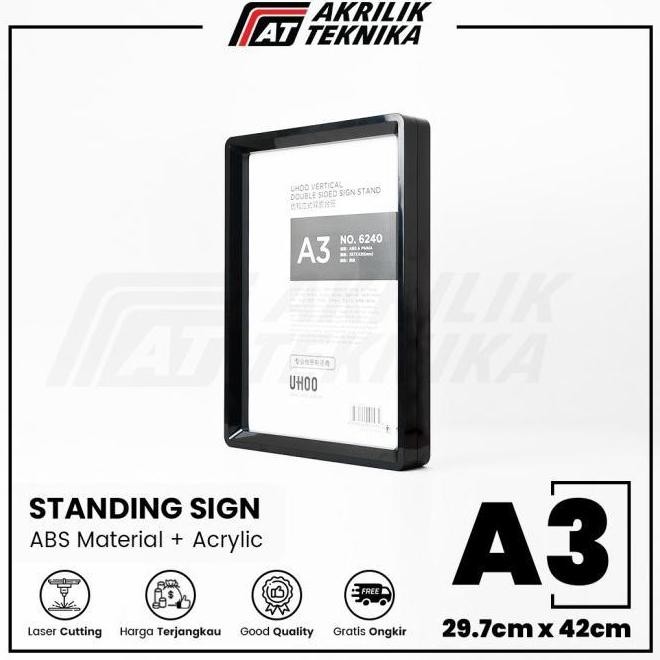 

READY STANDING SIGN A3 / DISPLAY TEMPAT BROSUR / TENT CARD HOLDER ACRYLIC