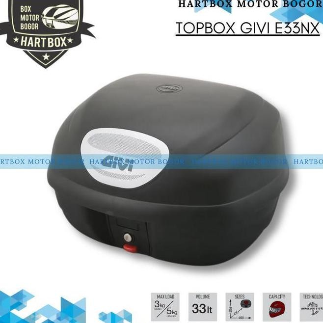 Box Motor Touring GIVI E33 | Top Box E33NX | Box Atas E 33 Givi