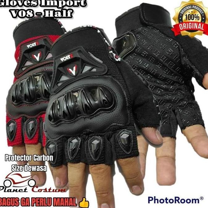 Sarung Tangan motor Import V08 Half Original Motorcycle gloves Biker Touring Cross Trail Adventure P