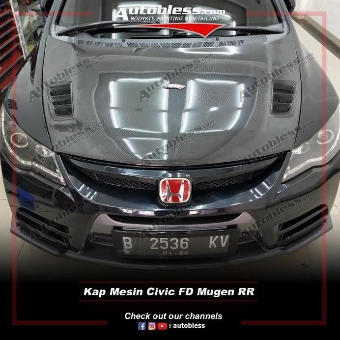 Kap Mesin Carbon Honda Civic FD (2006 - 2011) - Model Mugen RR murah