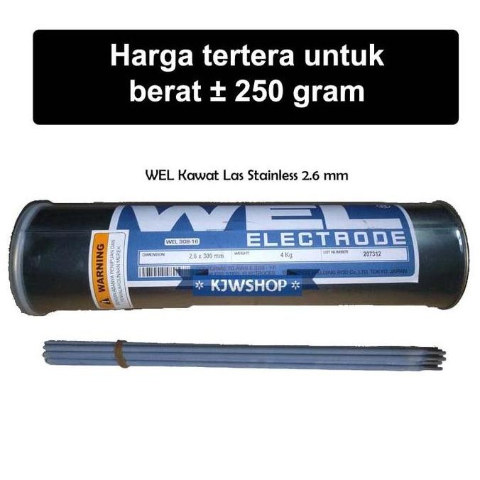 Kawat Las Stainless Steel Wel 2.6 mm x 300mm Kawat Las 2,6mm Stainless Kawat Stainless 2.6mm Weld