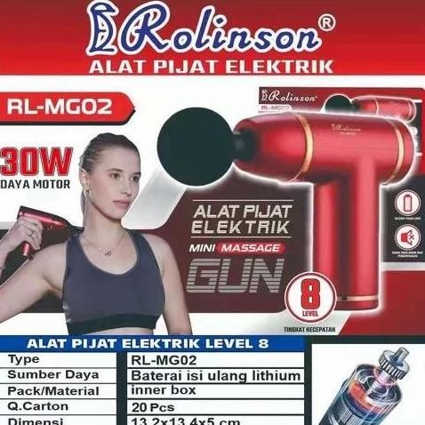 ] Alat Pijat Elektrik Mini Massage Gun 8 Kecepatan 30W Rolinson RL-MG02