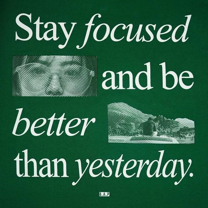 Sale T-Shirt Better Than Yesterday B.A.P - Bottle Green
