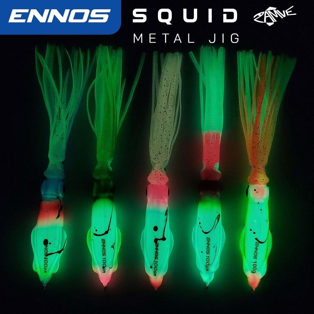 Squid Jig Zamve Ennos 60gr | 80gr | 100gr Metal Jig Cumi Full GID Nugi