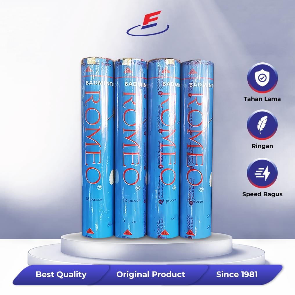 Shuttlecock Romeo Biru Elvana - Kok Bulutangkis Original | Shuttlecock Termurah & Berkualitas Nugi