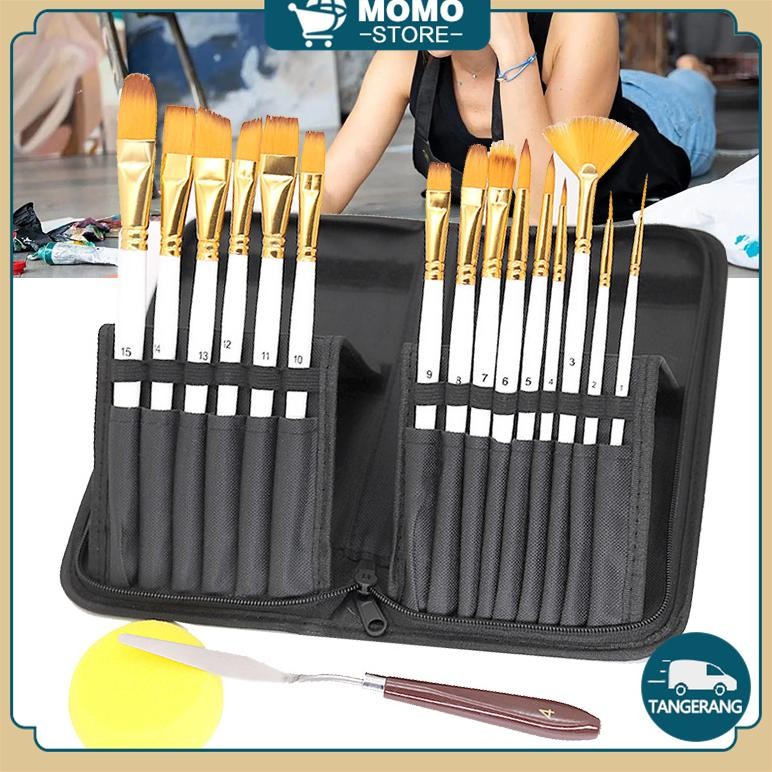 

Terlaris 15 Pcs Art Brush Set / Kuas Lukis 1 Set / Kuas Lukis Kecil 1 Set / Brush Lukis Set