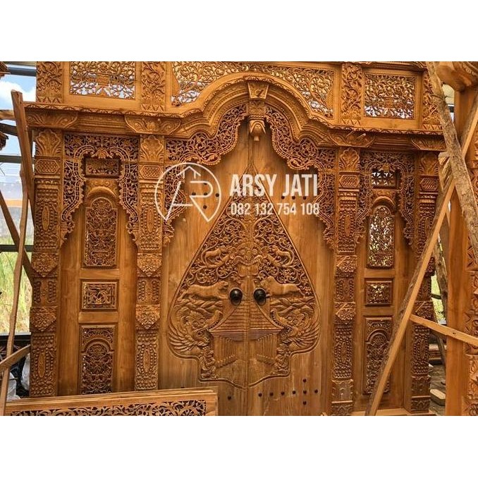 Pintu Gebyok 3Meter Jati Seo