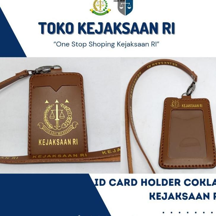 

Kejaksaan Ri Tempat Id Card Kulit Coklat Dark Coklat Kejaksaan Lanyard Kejaksaan