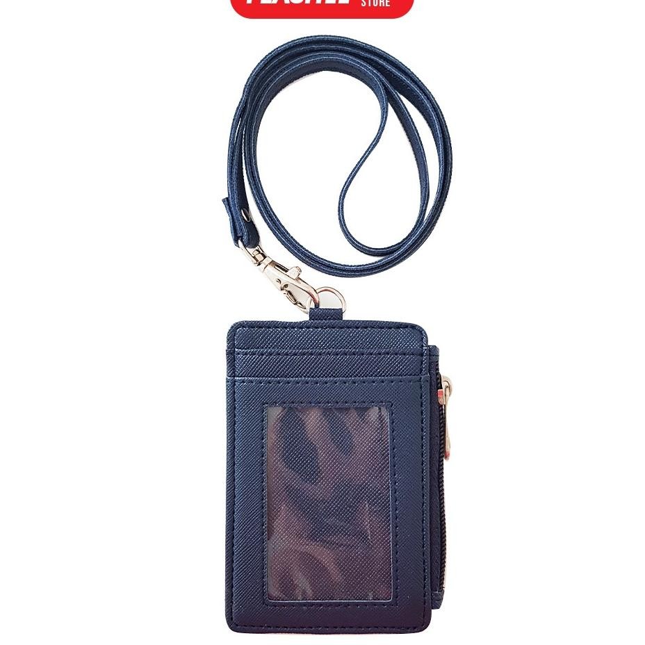 

Id Card Holder Navy Resleting V2 Name Tag Seleting Id Card Risleting Name Tag Lanyard Zipper Kulit Sintetis V2