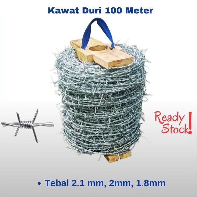 Produk Baru Kawat Duri Galvanis Hot Dip 100 Meter - Kawat Pagar Anti Karat Tahan Lama