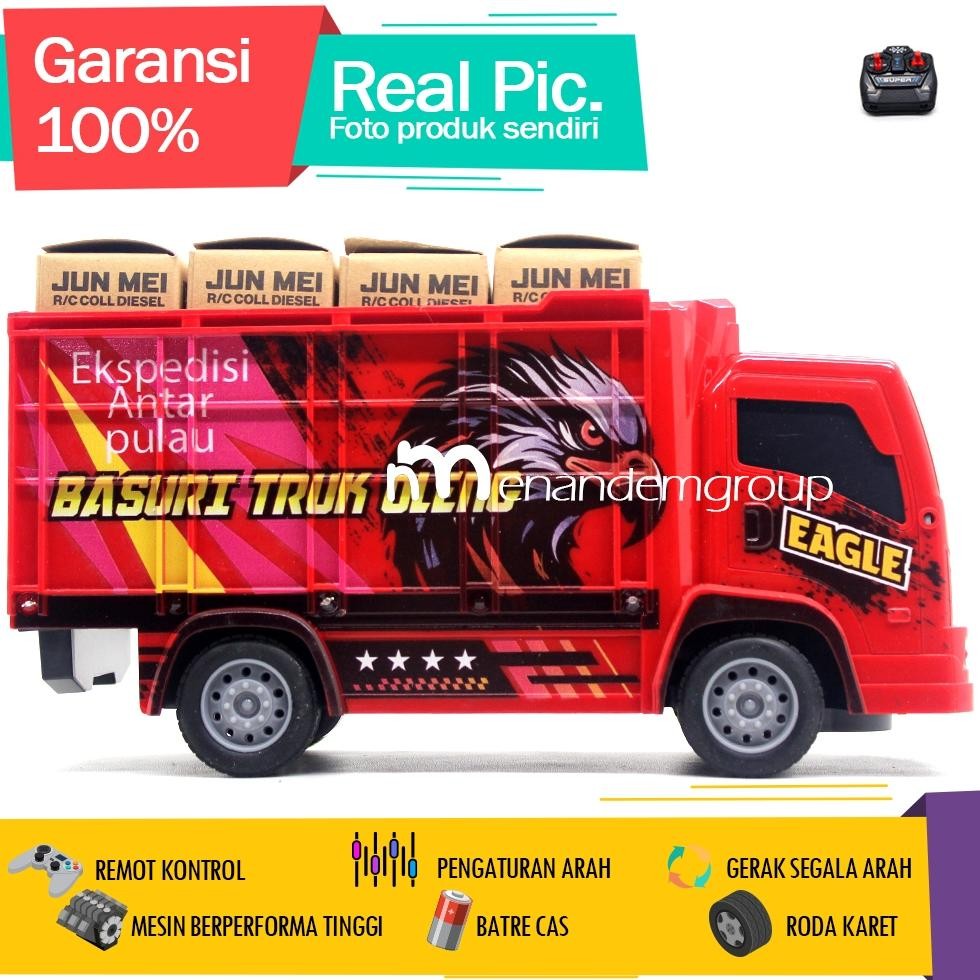 Gh-6 Mainan Mobil Remot Kontrol Rc Truk Fuso Basuri Telolet Oleng Ekspedisi Antar Pulau