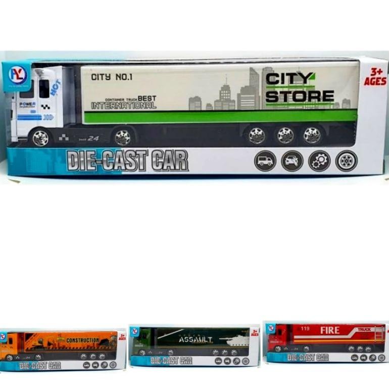 Gh-6 Diecast Truck Container Miniatur Truck Container Box