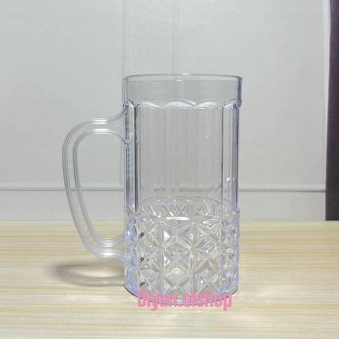 Gelas Mika Crystal Bening Akrilik 500ML Gelas teh/Gelas susu/gelas Bir Minuman HT