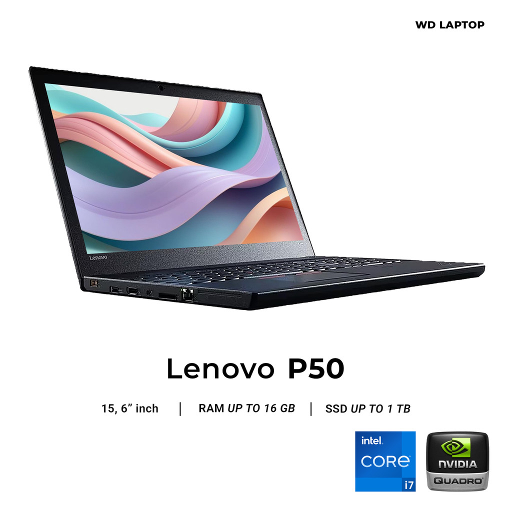 Laptop Lenovo Thinkpad P50 Intel Core i7 6700HQ Dual VGA NVIDIA QUADRO M1000M RAM 32 GB SSD 1 TB NVM
