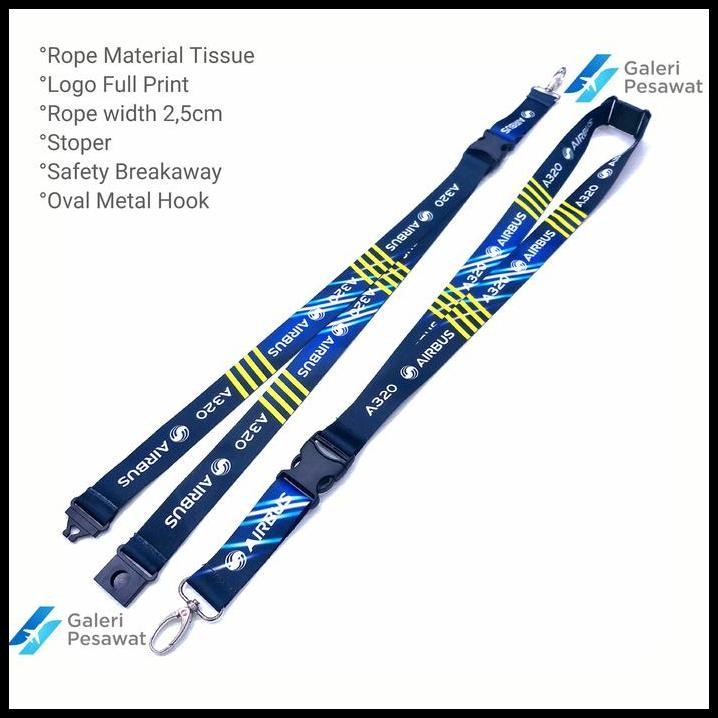 

Lanyard / Gantungan Tali ID Airbus A320 Premium