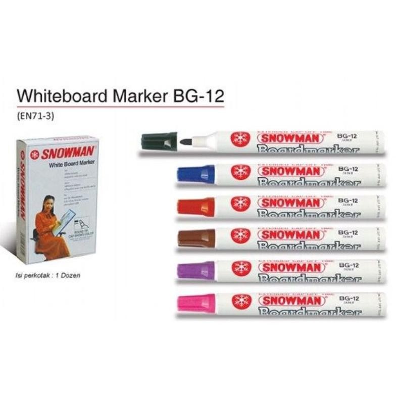 

SPIDOL SNOWMAN WHITEBOARD BG-12 (LUSINAN) HITAM