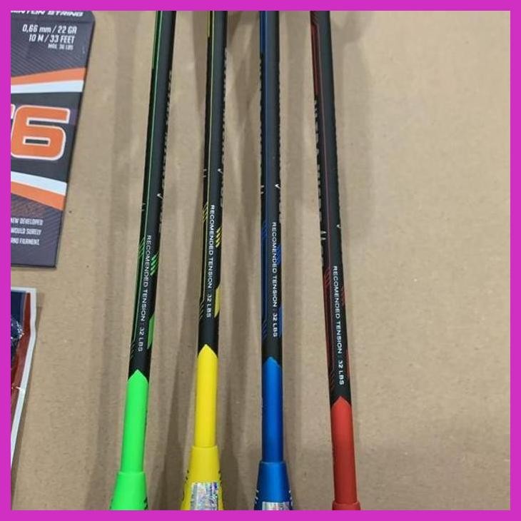 (OLAHRAGA) RAKET BADMINTON HIQUA HQ ULTRA MICRO M62/M65/M66/M68 KUAT 32 LBS ORI PACKING AMAN