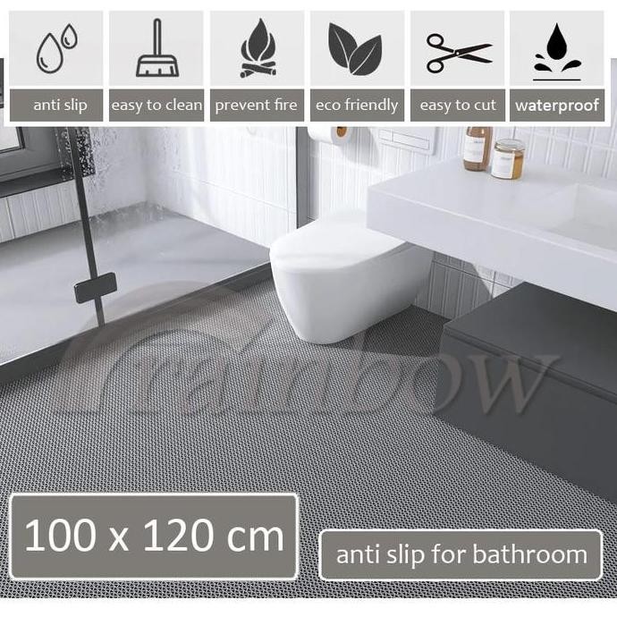 Keset Karpet PVC Anti Slip Kamar Mandi Karpet Masjid Wudhu Meteran