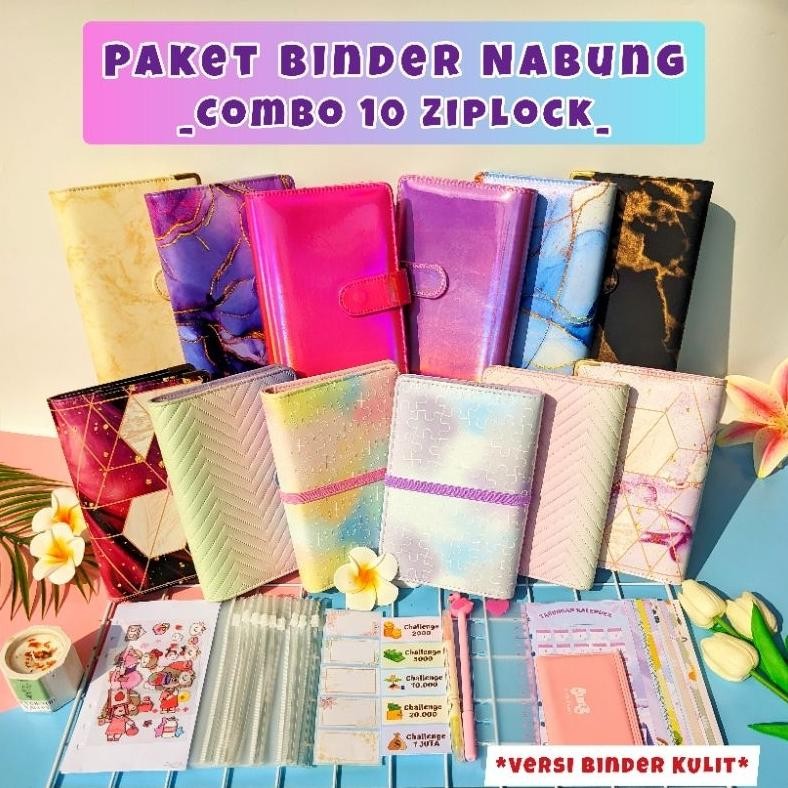 

[10 Ziplock] Part 2 Paket binder Nabung binder keuangan ukuran A6