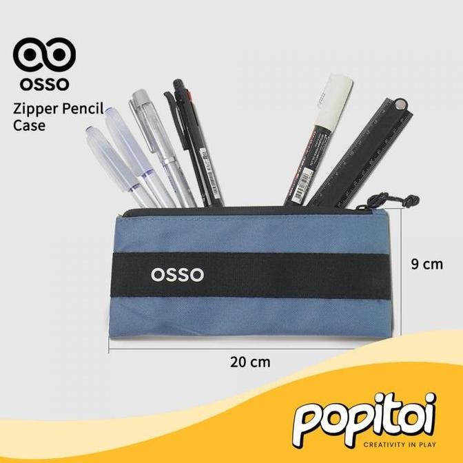 

Baru Osso Zipper Pencil Case Aesthetic Tempat Pensil Serbaguna Simple Elegan