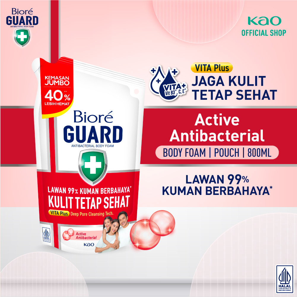 Biore Guard Active Antibacterial 800ml Pouch