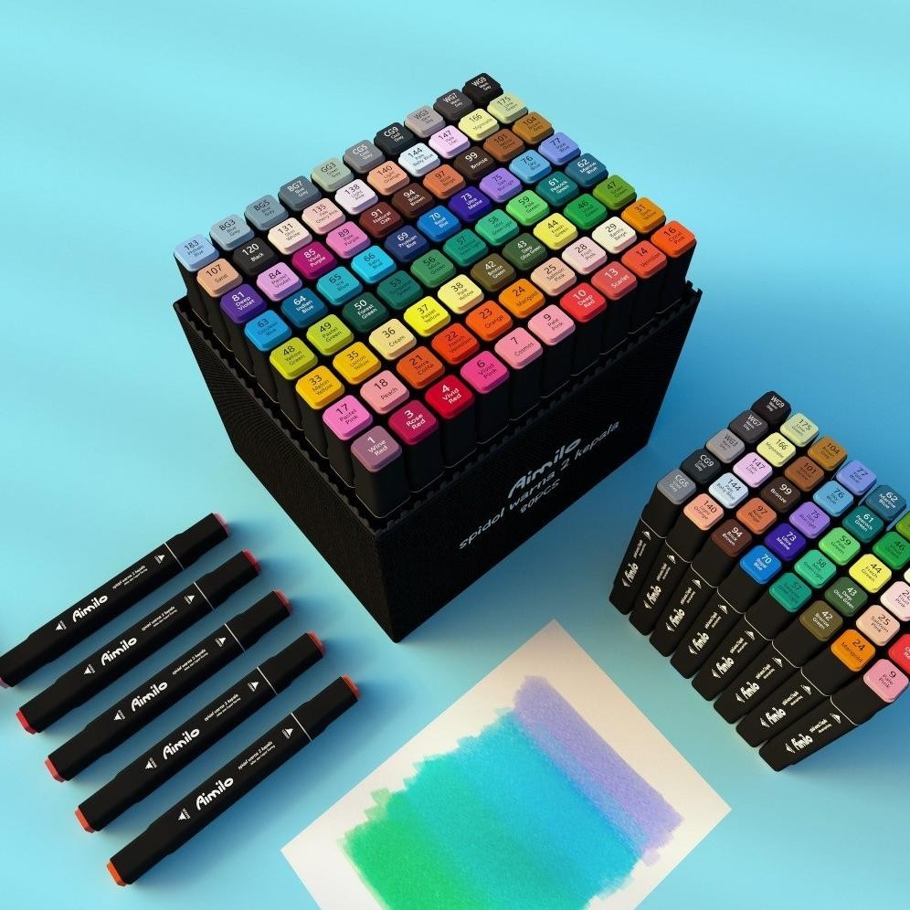 

AIMILO SPIDOL WARNA SET / 1 SET SKETCH MARKER 48 / 60 / 80 WARNA
