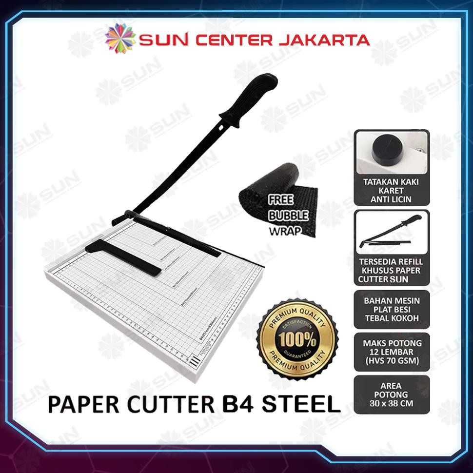 

Paper Cutter Folio F4 / B4 ( Alat Potong / Mesin Pemotong Kertas HVS, Sticker, Dos, PVC ID Card, Yellow Board, Art Paper, Vinyl, Bontax Camel, Kertas Foto A5 A4 F4 B4 Glossy Silky Glossy Photo Paper)