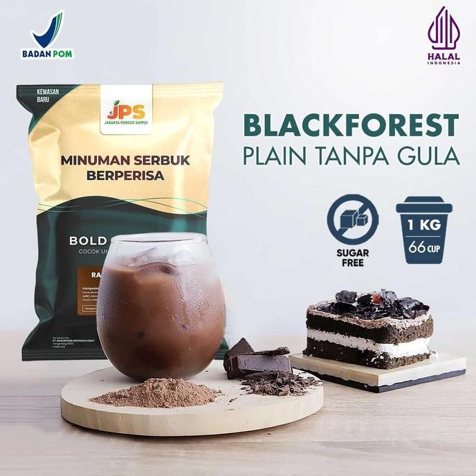 

baru bubuk minuman blackforest 1kg tanpa gula - serbuk cokelat hitam aromatik