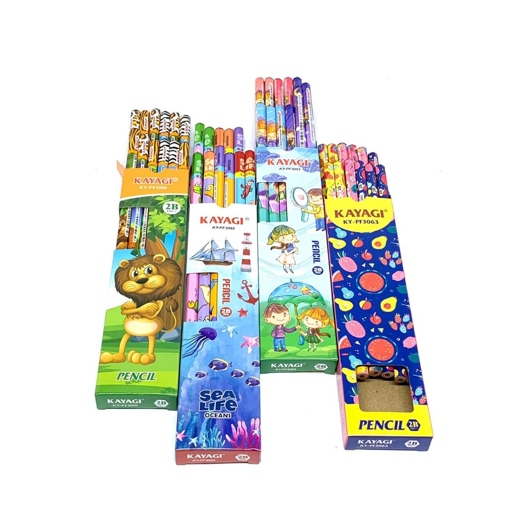 

Pensil 2B/Pensil Ujian Komputer Kayagi Polos Karakter Fancy (Lusin)