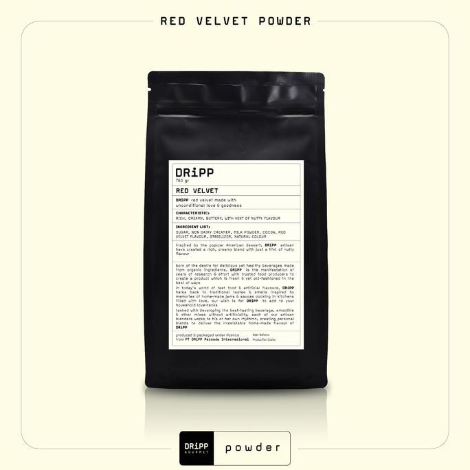 

baru dripp red velvet powder 1kg - bubuk minuman rasa red velvet kekinian