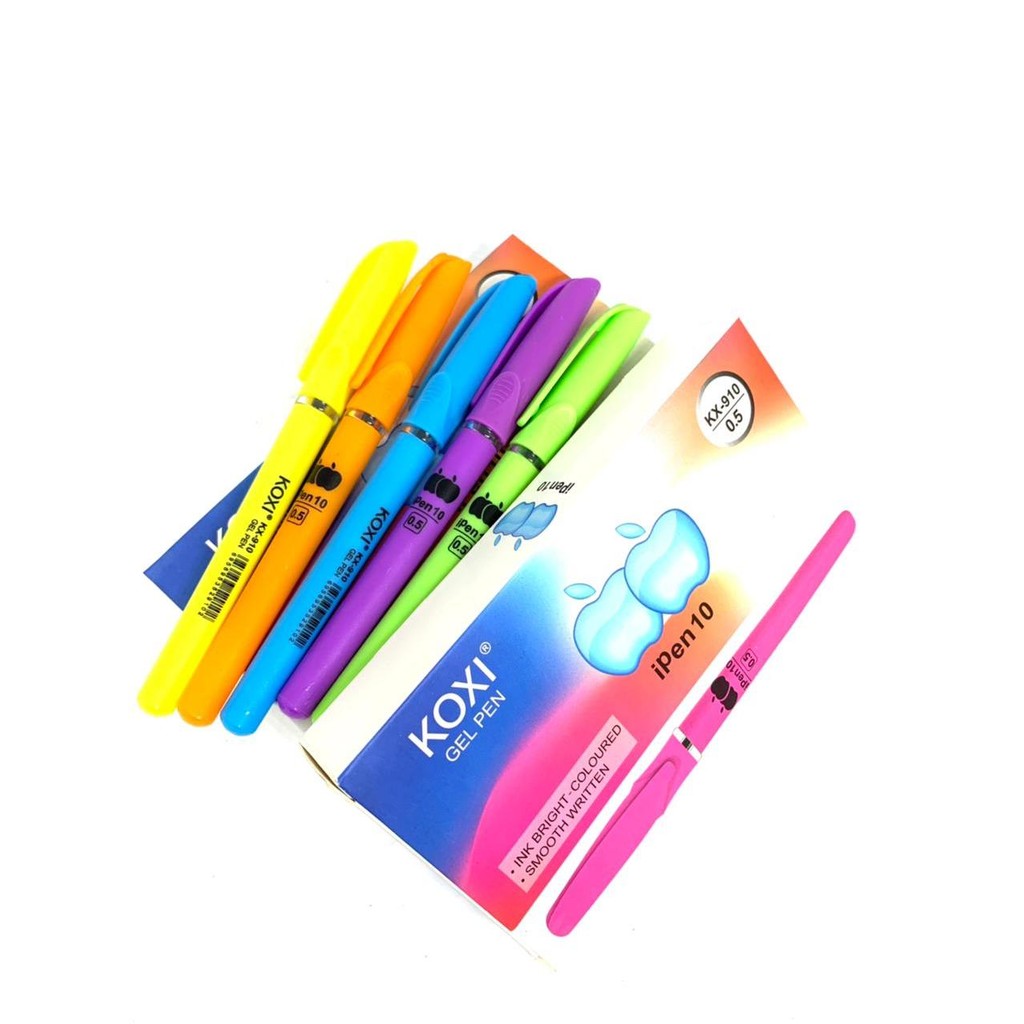 

(12 pc) PULPEN GEL APPLE KOXI/ IPEN WARNA WARNI / LUSIN