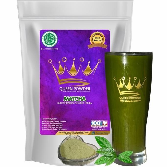 

baru bubuk minuman matcha queen powder 1kg - super premium powder rasa teh hijau