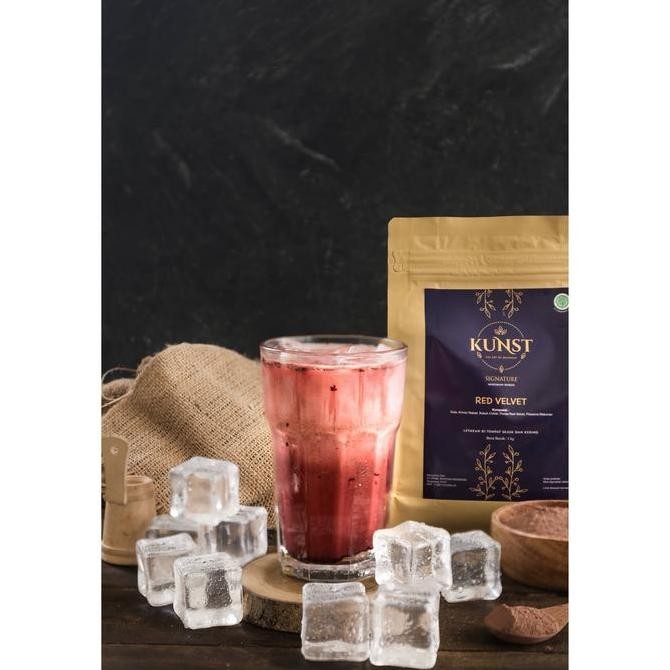 

baru bubuk minuman red velvet signature kunst 1kg - powder drink premium kekinian