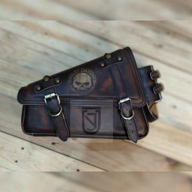 side bag kulit harley davidson tas motor kulit