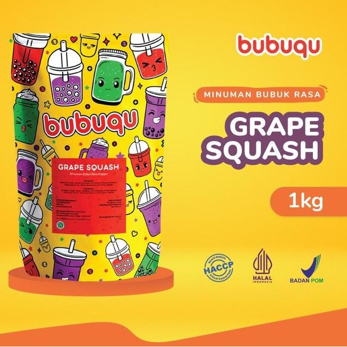 

baru bubuk minuman anggur bubuqu 1kg - grape powder drink premium segar