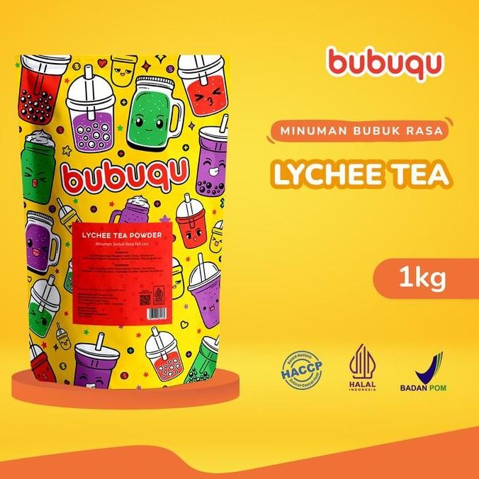 

baru bubuqu bubuk teh leci 1kg - lychee tea powder drink untuk minuman kekinian