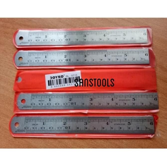

Mistar penggaris 15cm Joyko steel ruller 150mm garisan panjang 15 cm